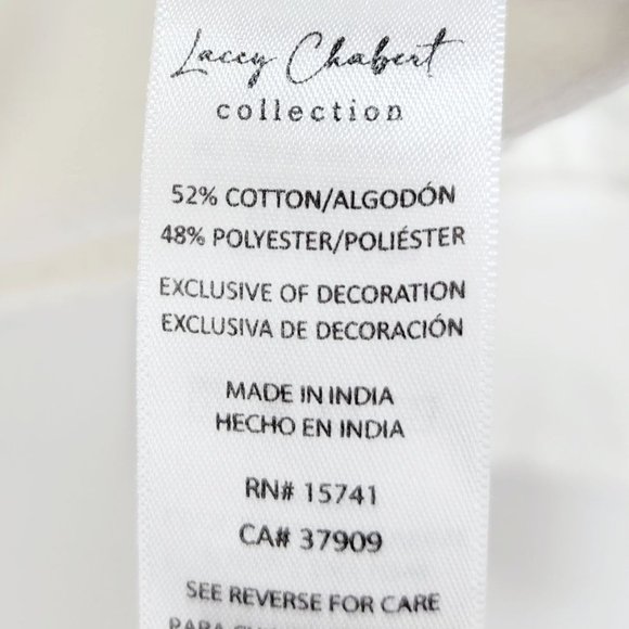 Lacey Chabert Collection White Big As The Sky Embroidered Sweatshirt Size M - Picture 6 of 11